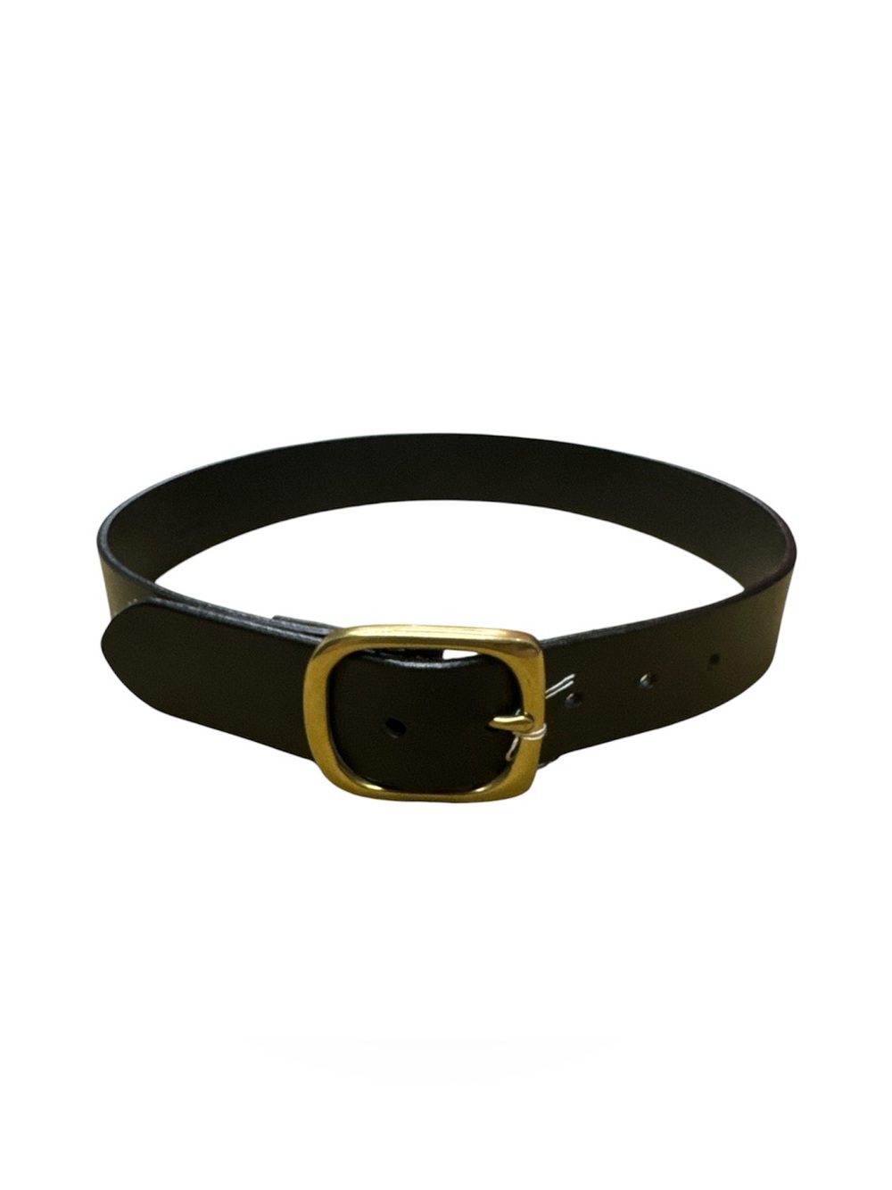 Coach Black Leather Belt with Gold Buckle Size S